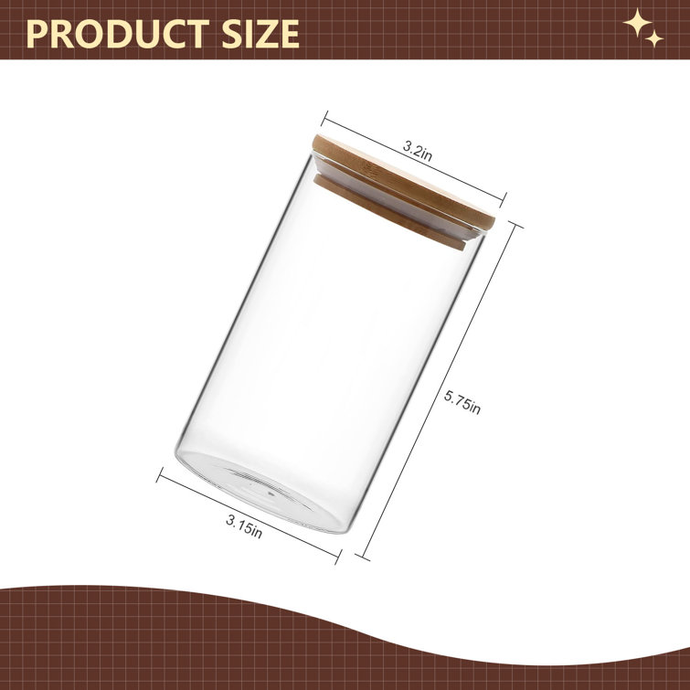 Eternal Night Glass Jars Set,Borosilicate Glass Food Storage Containers